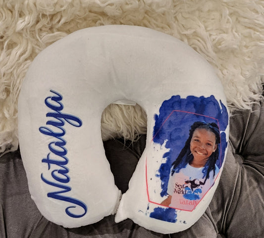 CUSTOM NECK PILLOW Personalized Travel Pillow